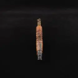 Dynavap Diamond Knurl (standard) Burl Stem + Radioactive Spinning Mouthpiece - New!🎃