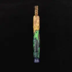 Dynavap Diamond Knurl Luminescent XL Burl Hybrid Stem + Book-Matched Spinning Mouthpiece - New!🎃🔥