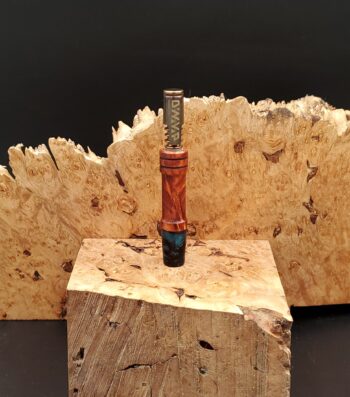 This image portrays Stem/Midsection for Dynavap - Amboyna Burl Wood Hybrid by Dovetail Woodwork.