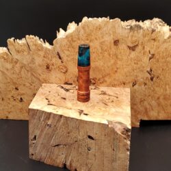 This image portrays Stem/Midsection for Dynavap - Amboyna Burl Wood Hybrid by Dovetail Woodwork.