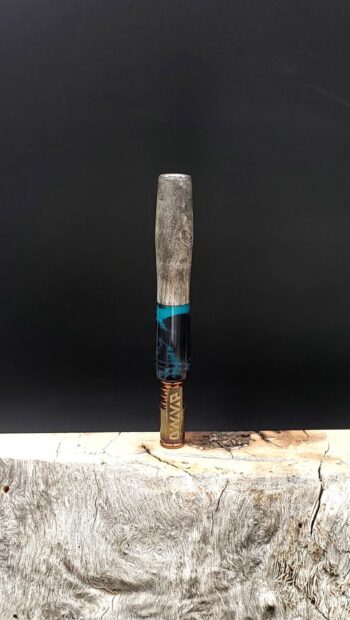This image portrays Buckeye Burl Dynavap XL Midsection(stem) Hybrid by Dovetail Woodwork.