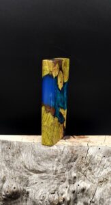 This image portrays Case for Dynavap - Cottonwood/Resin Hybrid/Luminescent by Dovetail Woodwork.