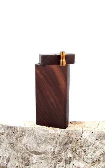 This image portrays Dynavap Case(Dugout)-Brazilian Rosewood by Dovetail Woodwork.