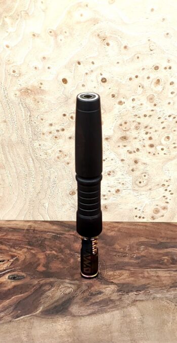 This image portrays Black Ebony XL Dynavap Stem Upgrade by Dovetail Woodwork.