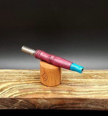 This image portrays Purpleheart Wood Dynavap Stem Upgrade by Dovetail Woodwork.