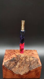 This image portrays Cosmic/Twisted Burl Series XL Hybrid-Dynavap Stem/Midsection by Dovetail Woodwork.