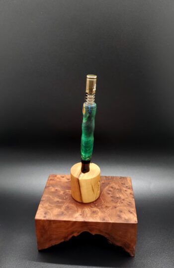 This image portrays Cosmic Burl Series-Dynavap Stem/Midsection by Dovetail Woodwork.