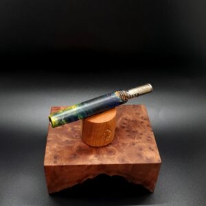 This image portrays Cosmic Burl Series XL-Dynavap Stem/Midsection by Dovetail Woodwork.