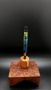 This image portrays Cosmic Burl Series XL-Dynavap Stem/Midsection by Dovetail Woodwork.