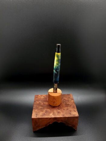 This image portrays Cosmic Burl Series XL-Dynavap Stem/Midsection by Dovetail Woodwork.