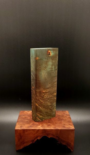 This image portrays Cosmic Burl-Live Edge-XL Dynavap Stash Case by Dovetail Woodwork.