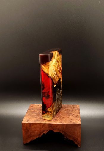 This image portrays 3G-Stash-Buckeye Burl Hybrid-Dynavap Case by Dovetail Woodwork.