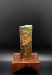 This image portrays Cosmic Burl XL Dynavap Stash Case by Dovetail Woodwork.