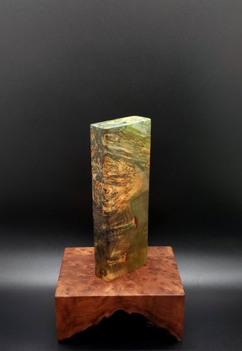 This image portrays Cosmic Burl XL Dynavap Stash Case by Dovetail Woodwork.