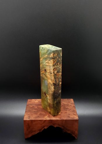 This image portrays Cosmic Burl XL Dynavap Stash Case by Dovetail Woodwork.