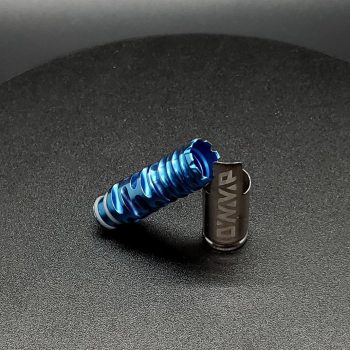 This image portrays Custom Anodized/Blue-Dynavap Titanium Tip-VONG(2021) by Dovetail Woodwork.