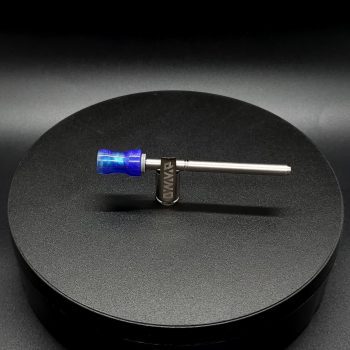 This image portrays Luminescent-Dynavap Spinning Mouthpiece-Cosmic Resin by Dovetail Woodwork.