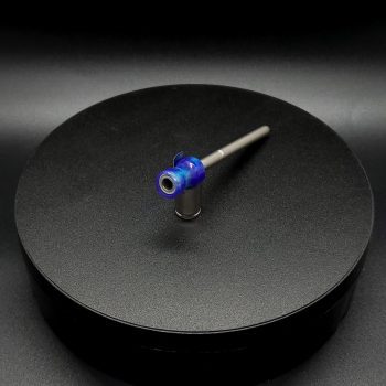 This image portrays Luminescent-Dynavap Spinning Mouthpiece-Cosmic Resin by Dovetail Woodwork.