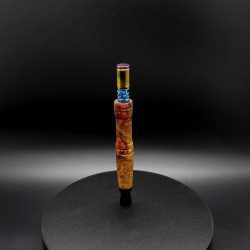 This image portrays Crown Series-Amboyna Burl-XL Dynavap Stem by Dovetail Woodwork.