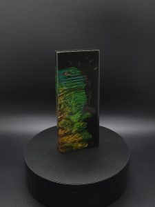 This image portrays 2G-Stash-Maple Burl Hybrid-XL Dynavap Case by Dovetail Woodwork.