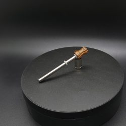 This image portrays Dynavap Spinning Mouthpiece-Bocote Wood by Dovetail Woodwork.