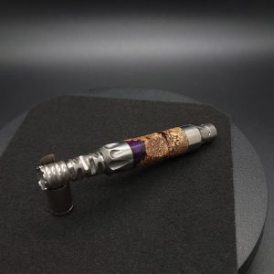 This image portrays Vong(i) Custom Sleeve-Black Walnut Burl Hybrid by Dovetail Woodwork.