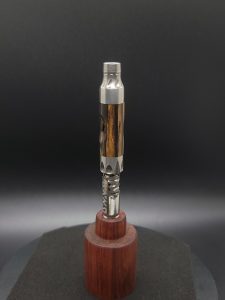 This image portrays Vong(i) Custom Sleeve-Black & White Ebony Wood Sleeve by Dovetail Woodwork.