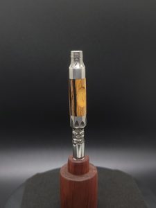 This image portrays Vong(i) Custom Sleeve-Black & White Ebony Wood Sleeve by Dovetail Woodwork.