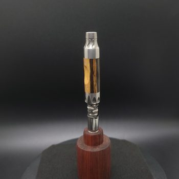 This image portrays Vong(i) Custom Sleeve-Black & White Ebony Wood Sleeve by Dovetail Woodwork.