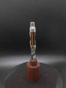 This image portrays Vong(i) Custom Sleeve-Black & White Ebony Wood Sleeve by Dovetail Woodwork.