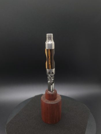 This image portrays Vong(i) Custom Sleeve-Black & White Ebony Wood Sleeve by Dovetail Woodwork.