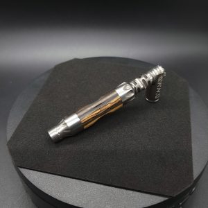 This image portrays Vong(i) Custom Sleeve-Black & White Ebony Wood Sleeve by Dovetail Woodwork.