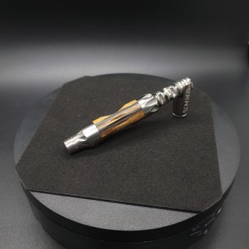 This image portrays Vong(i) Custom Sleeve-Black & White Ebony Wood Sleeve by Dovetail Woodwork.