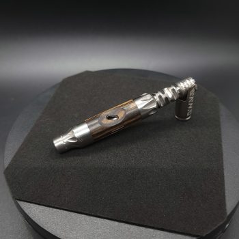 This image portrays Vong(i) Custom Sleeve-Black & White Ebony Wood Sleeve by Dovetail Woodwork.