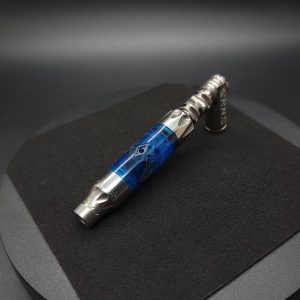 This image portrays Vong(i) Custom Sleeve-Black/Blue Spider Sleeve by Dovetail Woodwork.