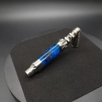 This image portrays Vong(i) Custom Sleeve-Black/Blue Spider Sleeve by Dovetail Woodwork.