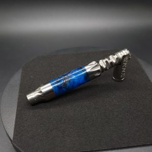 This image portrays Vong(i) Custom Sleeve-Black/Blue Spider Sleeve by Dovetail Woodwork.