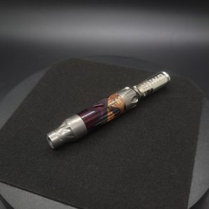 This image portrays Vong(i) Custom Sleeve-Black Walnut Burl Hybrid-Galactic Purple by Dovetail Woodwork.