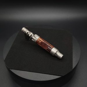 This image portrays Vong(i) Custom Sleeve-Koa Burl Wood Sleeve by Dovetail Woodwork.