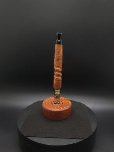 This image portrays The Downward Spiral XL-Graybox Burl-Dynavap Stem-NEW! by Dovetail Woodwork.
