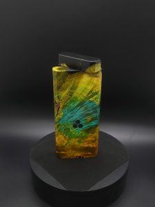 This image portrays 2G-XL Stash-Box Elder Burl Wood-Dynavap Case by Dovetail Woodwork.