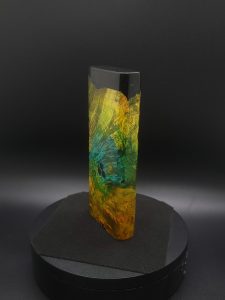 This image portrays 2G-XL Stash-Box Elder Burl Wood-Dynavap Case by Dovetail Woodwork.