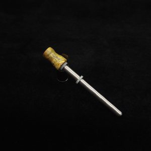 This image portrays Dynavap Spinning Mouthpiece-Golden/Green/Black Cosmic Burl by Dovetail Woodwork.