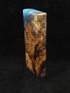 This image portrays Luminescent 2G-Galaxy Stash XL-Buckeye Burl-Dynavap Case by Dovetail Woodwork.