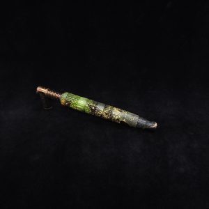 This image portrays High Class-Knurled XL Dynavap Stem/Cosmic Burl Hybrid + Matching Mouthpiece by Dovetail Woodwork.