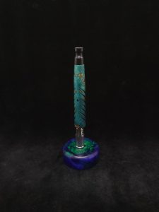 This image portrays Reaper XL Dynavap Stem/Burl Wood+Black Mouthpiece by Dovetail Woodwork.