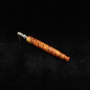 This image portrays Reaper XL Dynavap Stem/Exhibition Grade Amboyna Burl + Matching Mouthpiece by Dovetail Woodwork.