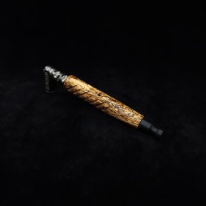 This image portrays Reaper XL Dynavap Stem + Hemp Wood + Ebony Mouthpiece by Dovetail Woodwork.