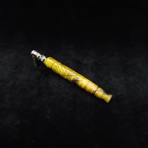 This image portrays Specialty Stem-Spider XL Hybrid Dynavap Stem + Matching M.P. by Dovetail Woodwork.