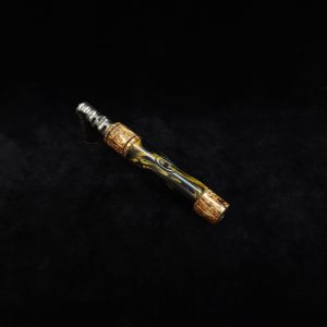 This image portrays Straight Tapered Designed XL Dynavap Stem-Hemp Wood Hybrid + M.P. by Dovetail Woodwork.